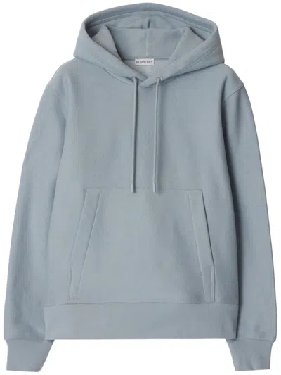 Burberry Logo Hoodie In Blue