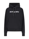 Burberry Poulter Hoodie With Logo Print In Black  