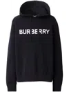 Burberry Organic Cotton Sweatshirt With Frontal Logo In Blue