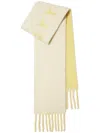 Burberry Logo-intarsia Reversible Scarf In Yellow