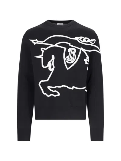 BURBERRY LOGO INTARSIA SWEATER