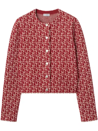 Burberry Logo Jacket In Red