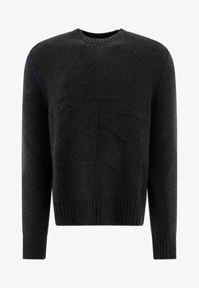 BURBERRY LOGO JACQUARD CASHMERE SWEATER