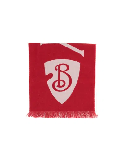 Burberry Logo-jacquard Scarf In Red