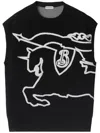 Burberry Ekd Cotton Blend Vest In Schwarz