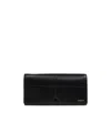 Burberry Logo-lettering Leather Wallet In Black