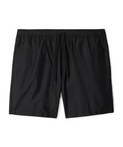 Burberry Logo Logo Beach Shorts In Black