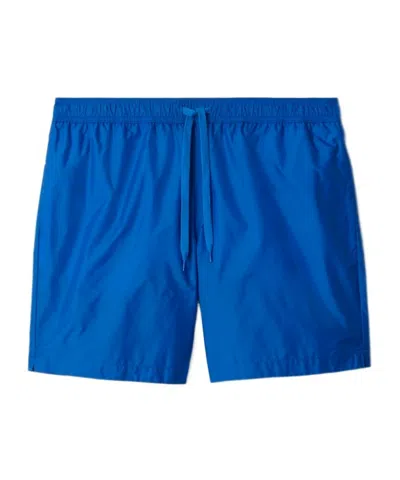 Burberry Logo Logo Beach Shorts In Blue