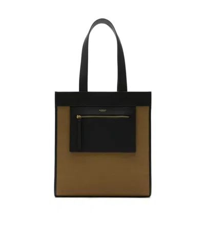 Burberry Logo Logo Handbag In Black