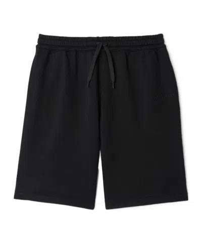Burberry Logo Logo Pleated Shorts In Black