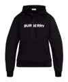 Burberry Poulter Hoodie With Logo Print In Black