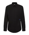 Burberry Tailored Shirt With Curved Hem And Point Collar