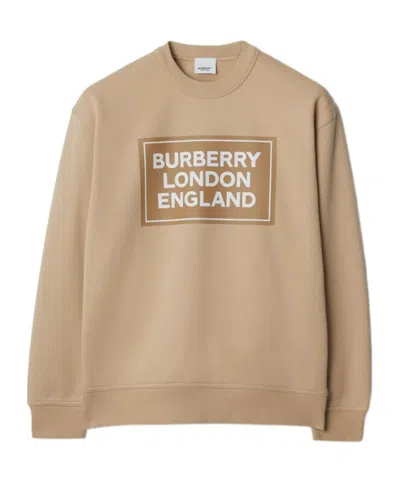 Burberry Logo Long-sleeved Sweater In Nude