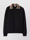 Burberry Mens Logo-embroidered Funnel-neck Cotton Sweatshirt Black Xl In Black