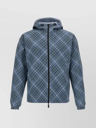BURBERRY LOGO MAXI JACKET REVERSIBLE HOODED DESIGN