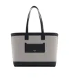 Burberry Logo Medium Handbag In Gray