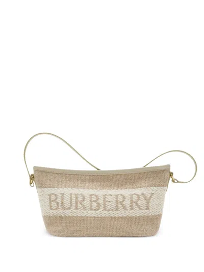 Burberry Logo Mini Bag In Natural