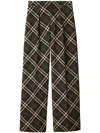 Burberry Brown Check Wool Tailored Cargo Pants