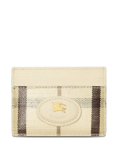 Burberry Logo-patch Card Holder In Neutral