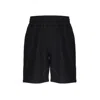 Burberry Equestrian Knight Straight Leg Shorts In Black