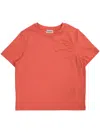 Burberry Logo-patch Cotton T-shirt In Orange