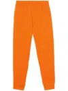 Burberry Logo Patch Cotton Track Pants In Orange