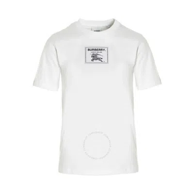 Burberry Logo Patch Crewneck T-shirt In White