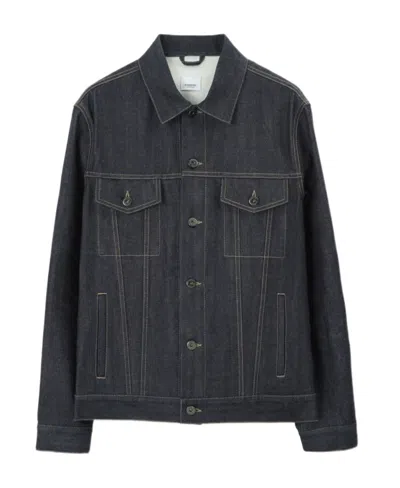 Burberry Logo-patch Denim Jacket In Indigo