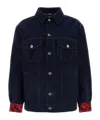 Burberry Logo-patch Denim Jacket In Blue