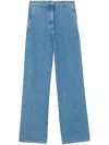 Burberry Logo-patch Flared Jeans In Blue