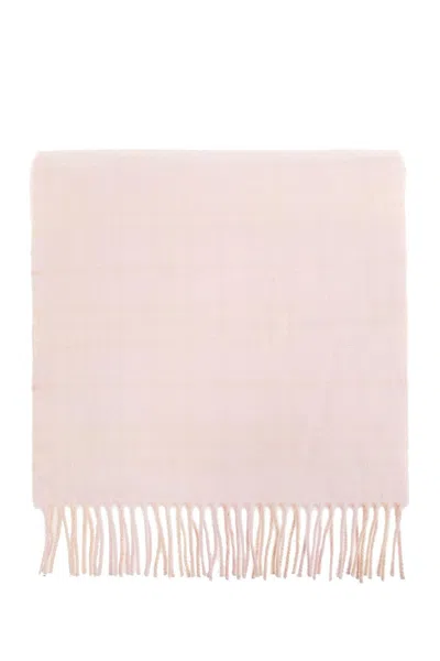 Burberry Logo-patch Reversible Cashmere Scarf In Pink