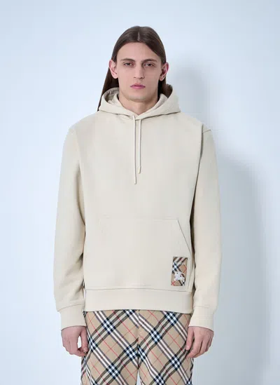 BURBERRY LOGO PATCH HOODED SWEATSHIRT