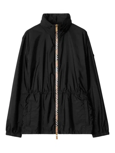 BURBERRY LOGO-PATCH JACKET