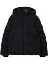 Burberry Logo-patch Puffer Jacket In Black