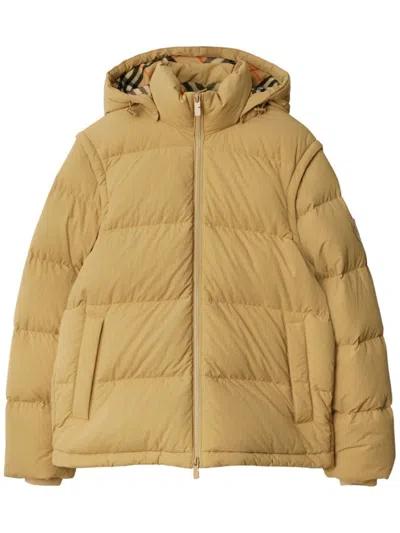 BURBERRY LOGO-PATCH PUFFER JACKET