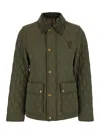 BURBERRY BURBERRY LOGO PATCH QUILTED JACKET