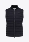 Burberry Jacket Sleeveless Padded Ribbed Collar In Black
