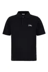 Burberry Slate Piquet Polo Shirt In Black
