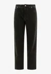 Burberry Denim Trousers With Pockets And Loops In Black