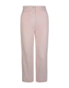 Burberry Logo-patch Straight-leg Jeans Woman Pants Pink Size 8 Cotton In Pink