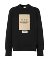 Burberry Logo-patch Sweatshirt In Black