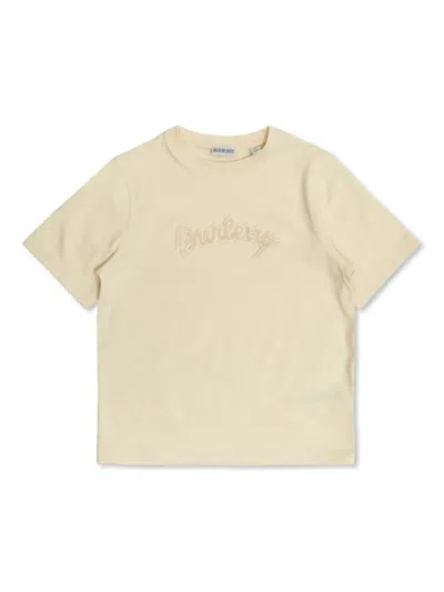 Burberry Kids' Logo-patch T-shirt In Nude