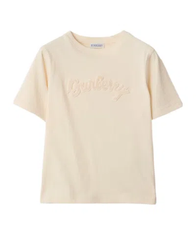Burberry Logo-patch T-shirt In Nude