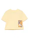 Burberry Logo-patch T-shirt In Yellow