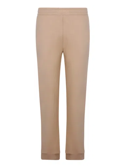 Burberry Logo-patch Track Pants In Beige