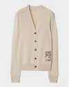 Burberry Wool Logo-label Cardigan In Nutmeg