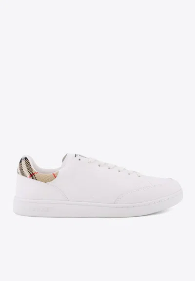 Burberry Logo-patched Low-top Sneakers In White