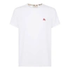 Burberry Logo Pattern Short Sleeve White