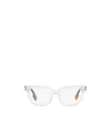 Burberry Logo-plaque Cat-eye Glasses In White