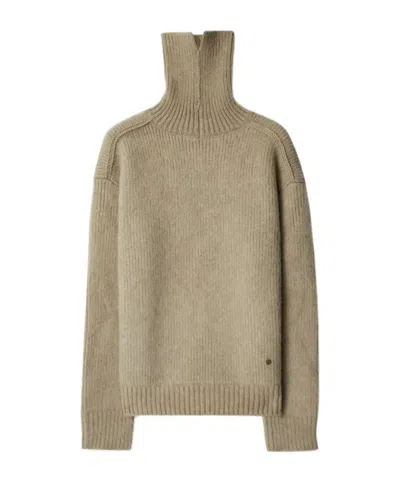 BURBERRY BURBERRY LOGO PLAQUE TURTLENECK KNITTED JUMPER